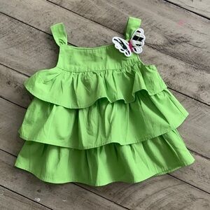 Gymboree Top Ruffles Zebra Butterfly 6 12 months EUC